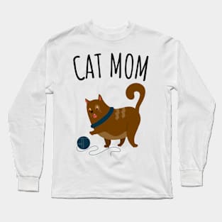 Cat Mom Long Sleeve T-Shirt